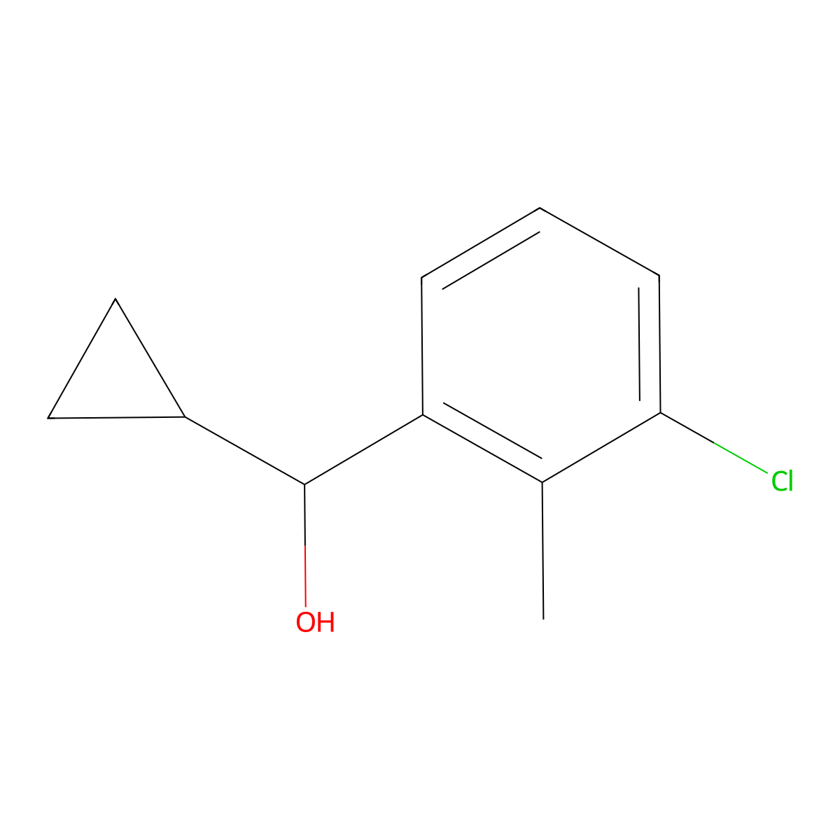 3-Chloro-alpha-cyclopropyl-2-methylbenZenemethanol molecular structure, CAS 1700248-99-2