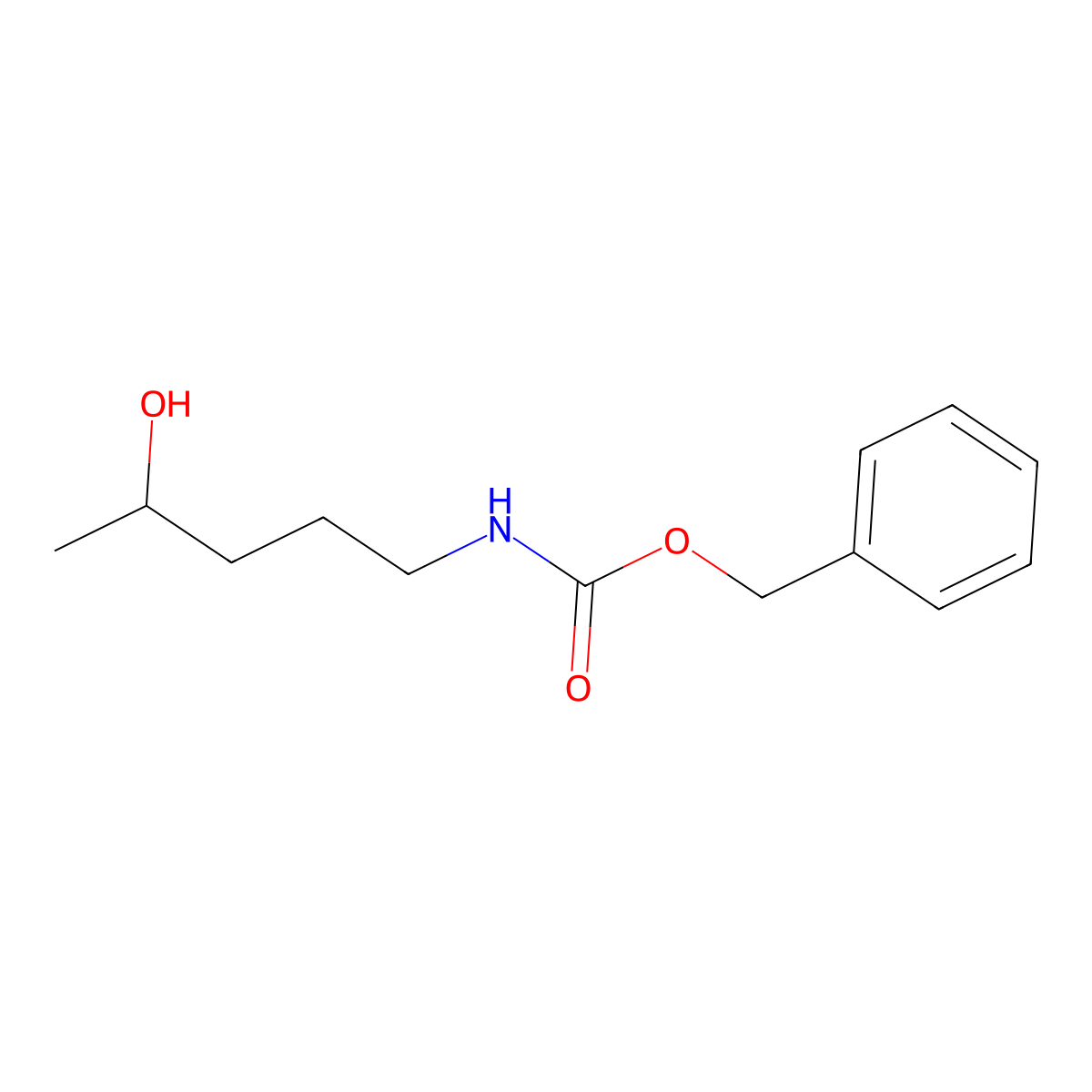 benzyl N-(4-hydroxypentyl)carbamate molecular structure, CAS 1700249-49-5