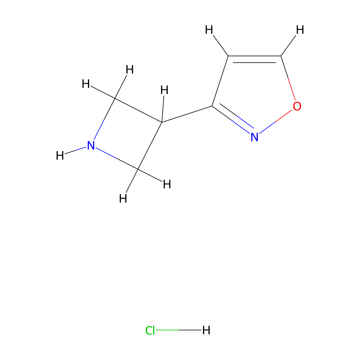 3-(Azetidin-3-yl)-1,2-oxazole hydrochloride molecular structure, CAS 1700260-11-2