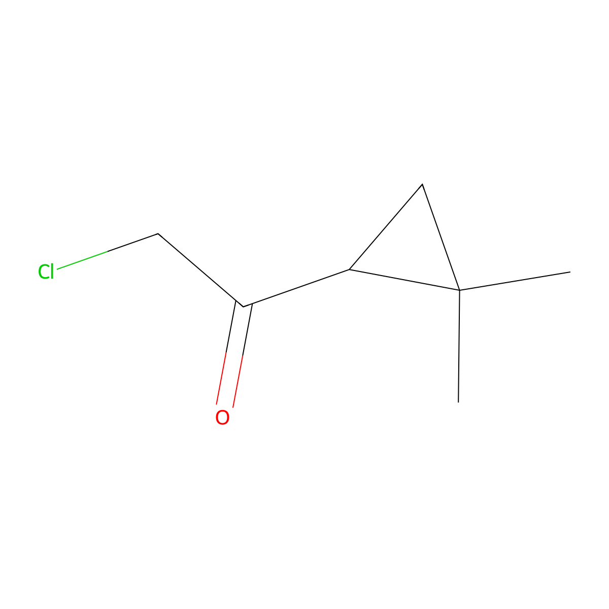 2-Chloro-1-(2,2-dimethylcyclopropyl)ethan-1-one molecular structure, CAS 1700262-60-7
