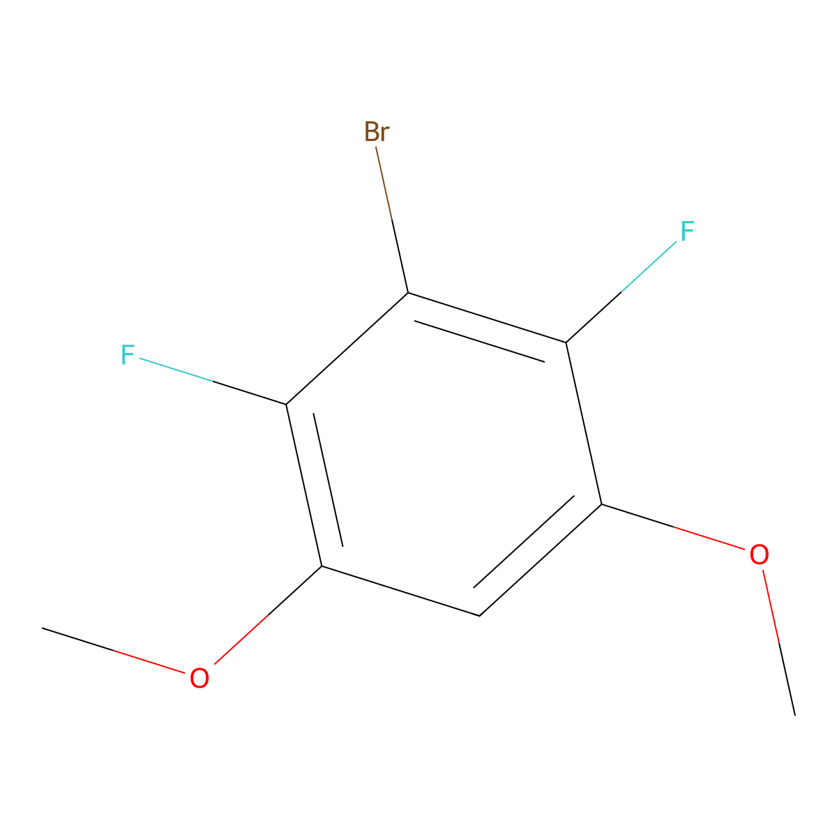 2,6-Difluoro-3,5-dimethoxybromobenzene molecular structure, CAS 1700265-02-6