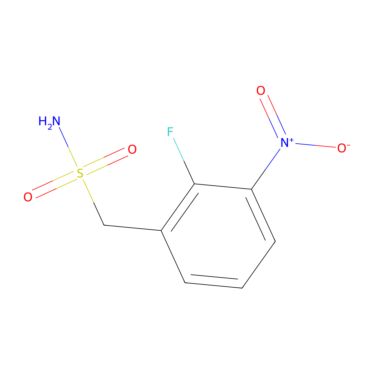 (2-Fluoro-3-nitrophenyl)methanesulfonamide molecular structure, CAS 1700276-18-1
