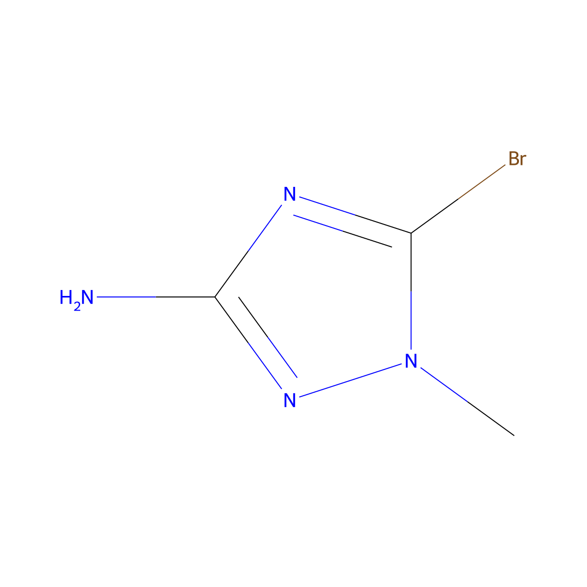 5-Bromo-1-methyl-1H-1,2,4-triazol-3-amine molecular structure, CAS 1700286-66-3