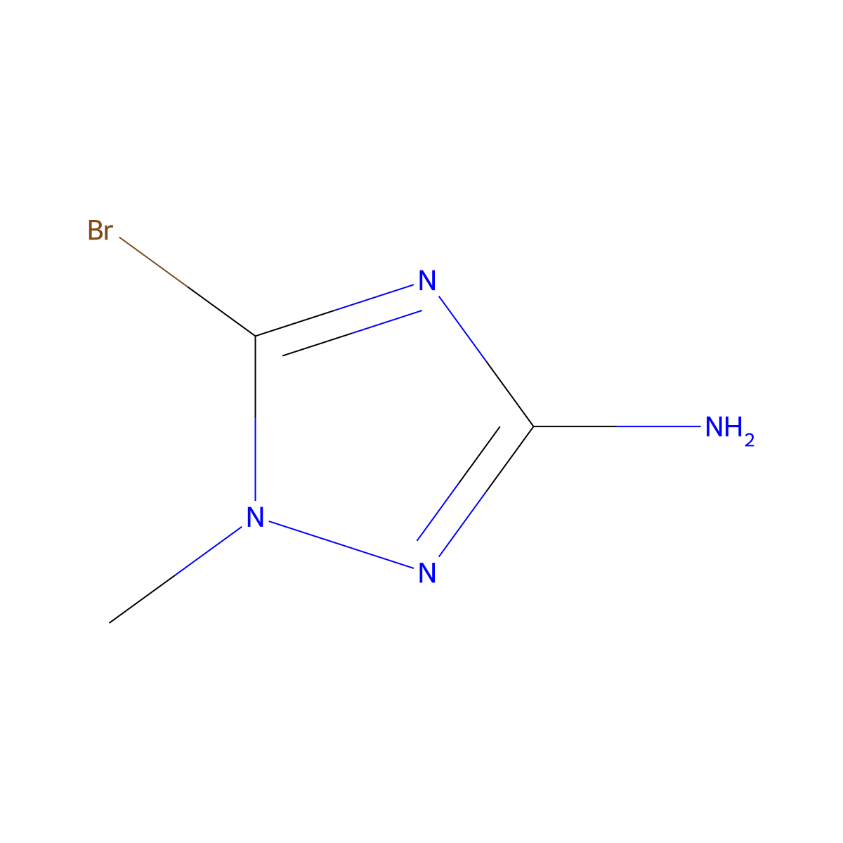 5-Bromo-1-methyl-1H-1,2,4-triazol-3-amine molecular structure, CAS 1700286-66-3