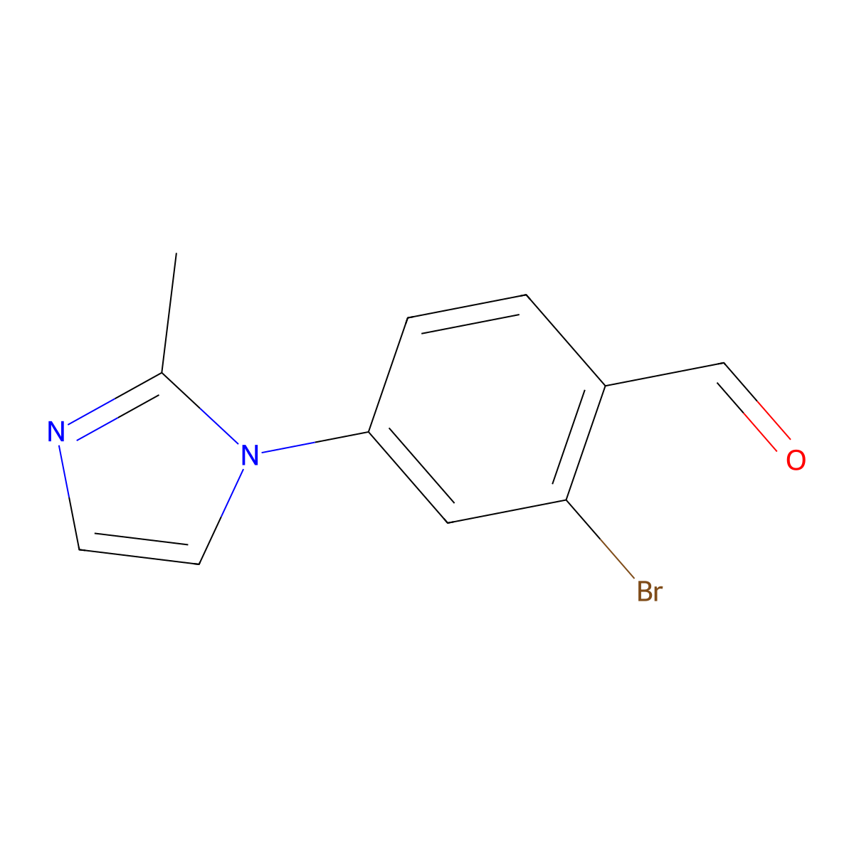 2-bromo-4-(2-methyl-1H-imidazol-1-yl)benzaldehyde molecular structure, CAS 1700291-85-5