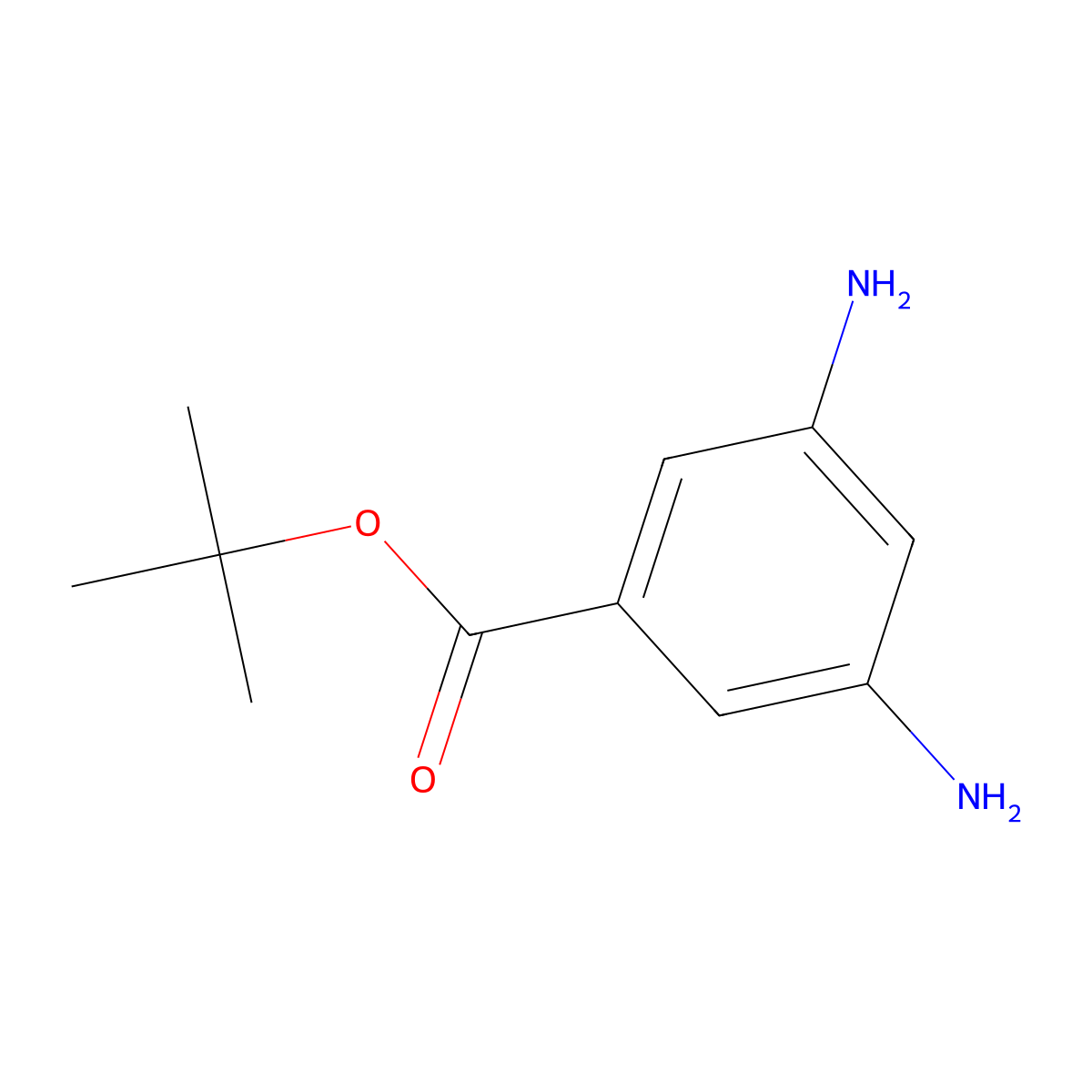 Tert-butyl 3,5-diaminobenzoate molecular structure, CAS 170030-61-2