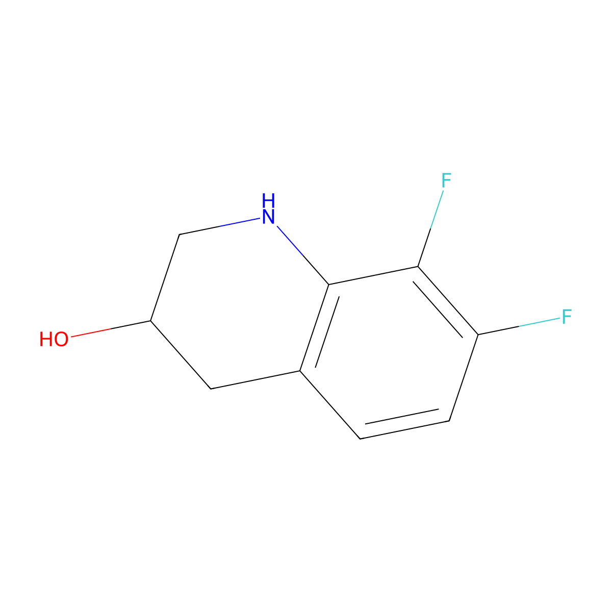 7,8-Difluoro-1,2,3,4-tetrahydroquinolin-3-ol molecular structure, CAS 1700310-88-8