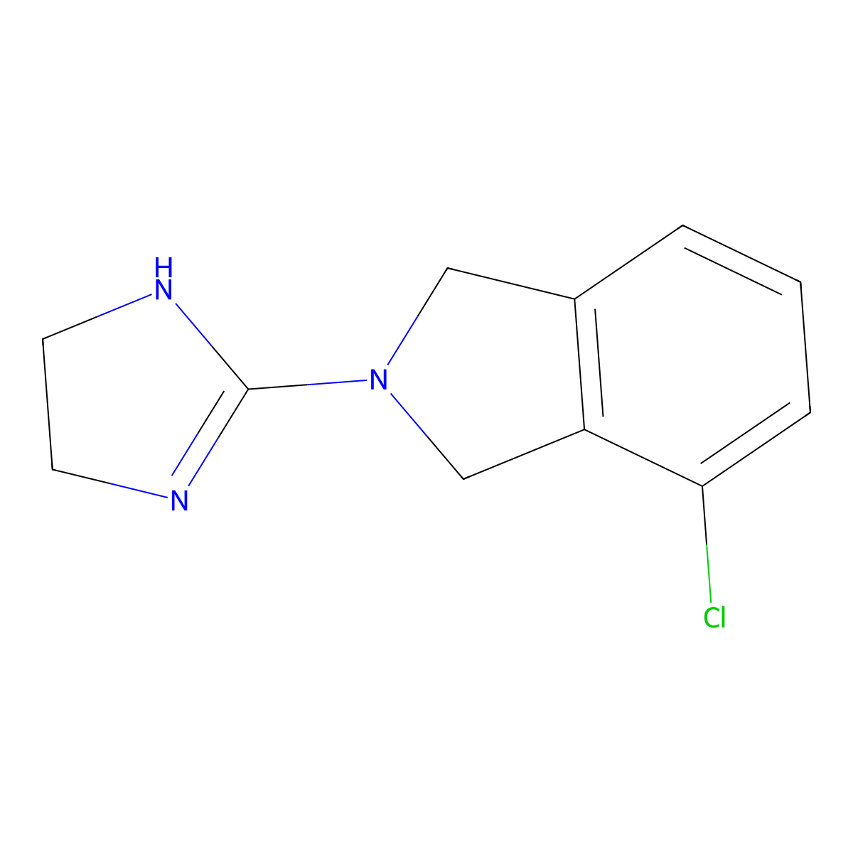 4-Chloro-2-(imidazolin-2-yl)isoindoline molecular structure, CAS 170034-96-5