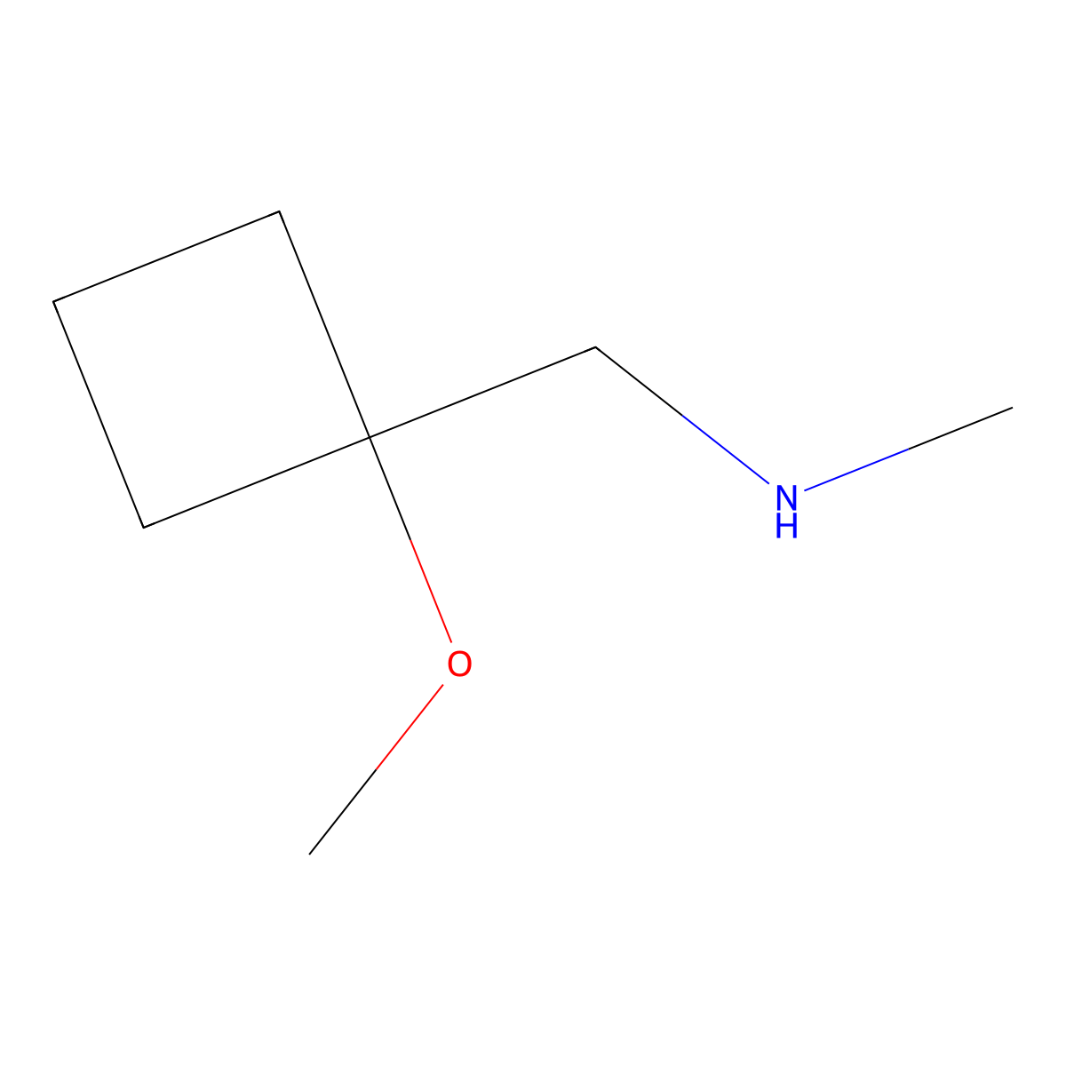 [(1-Methoxycyclobutyl)methyl](methyl)amine molecular structure, CAS 1700342-66-0