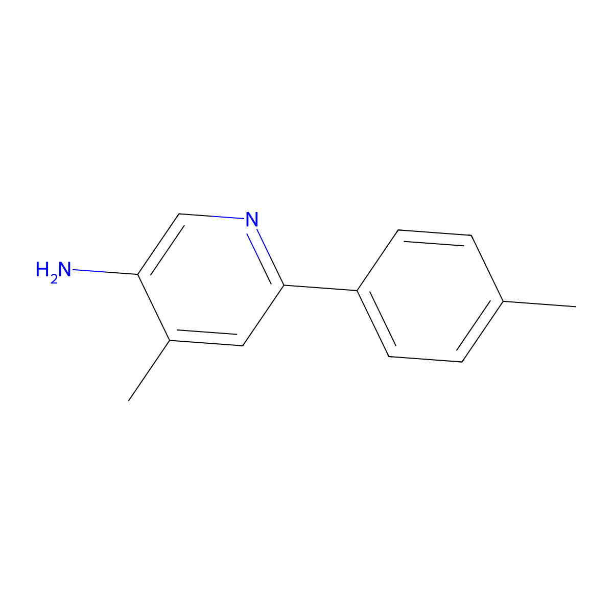 4-Methyl-6-(p-tolyl)pyridin-3-amine molecular structure, CAS 1700360-06-0