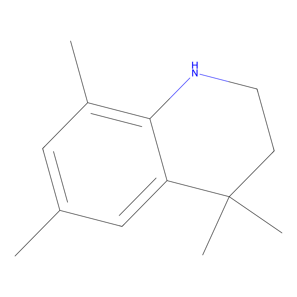 4,4,6,8-Tetramethyl-2,3-dihydro-1H-quinoline molecular structure, CAS 1700361-55-2