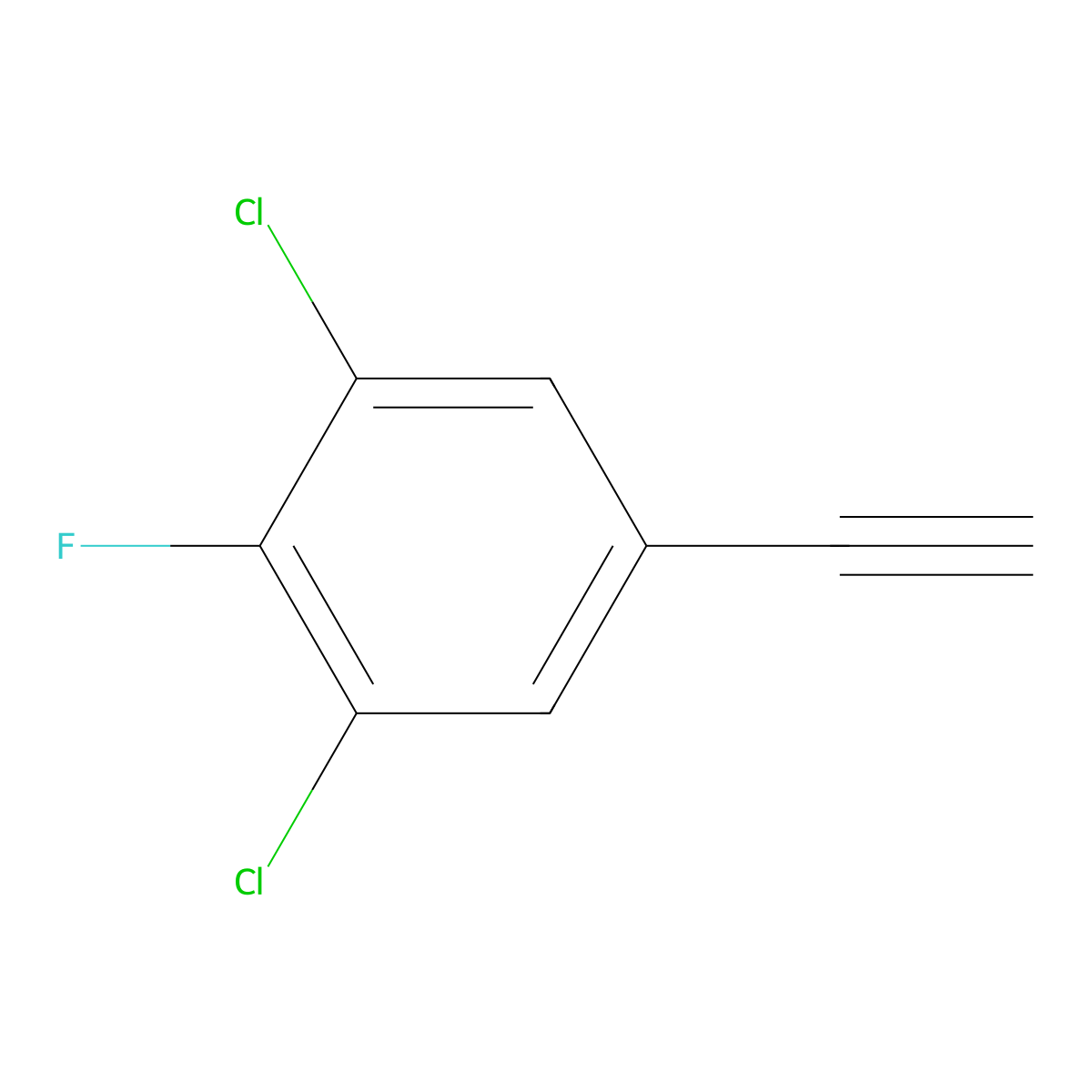 1,3-Dichloro-5-ethynyl-2-fluorobenzene molecular structure, CAS 1700384-76-4