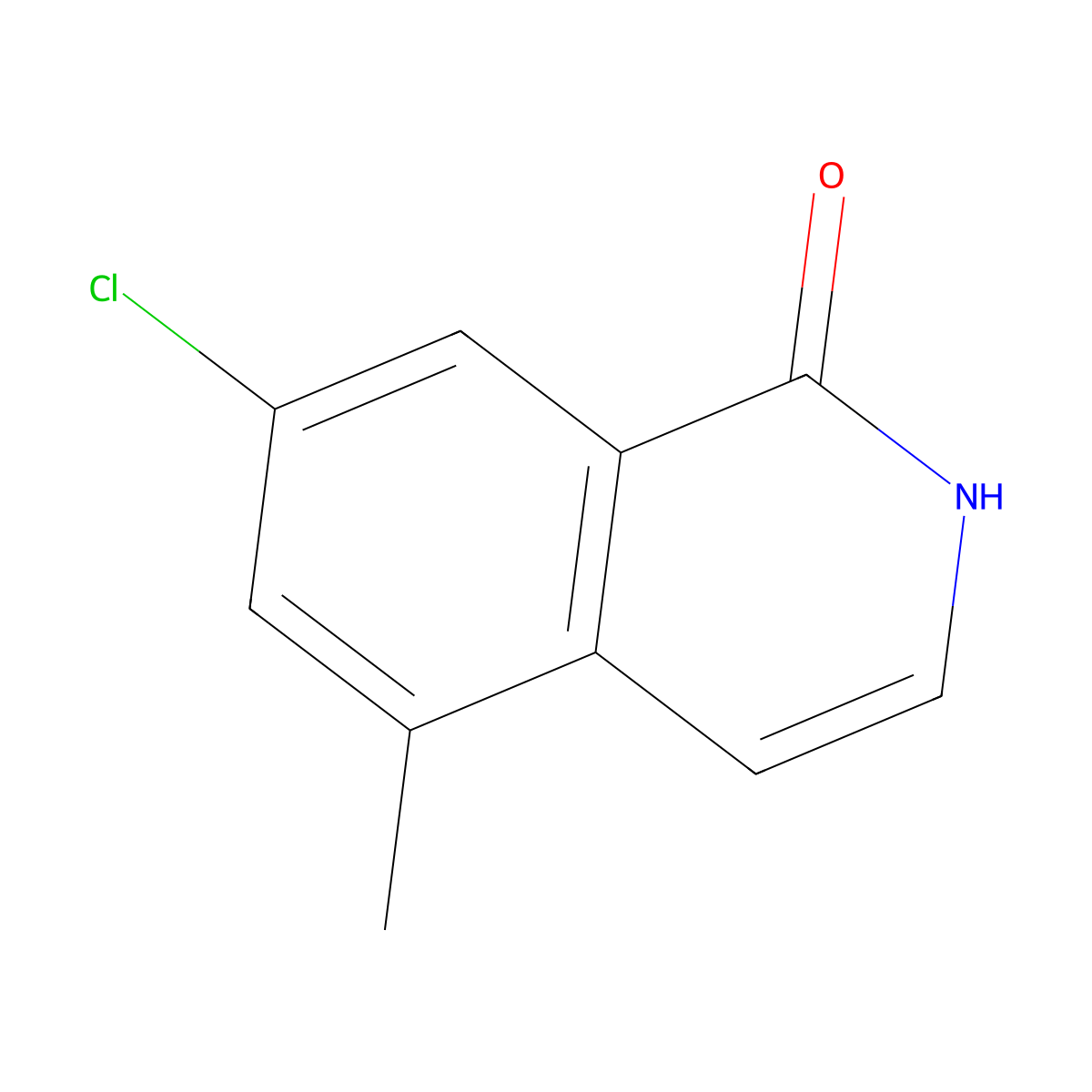 7-Chloro-5-methyl-1,2-dihydroisoquinolin-1-one molecular structure, CAS 1700397-22-3