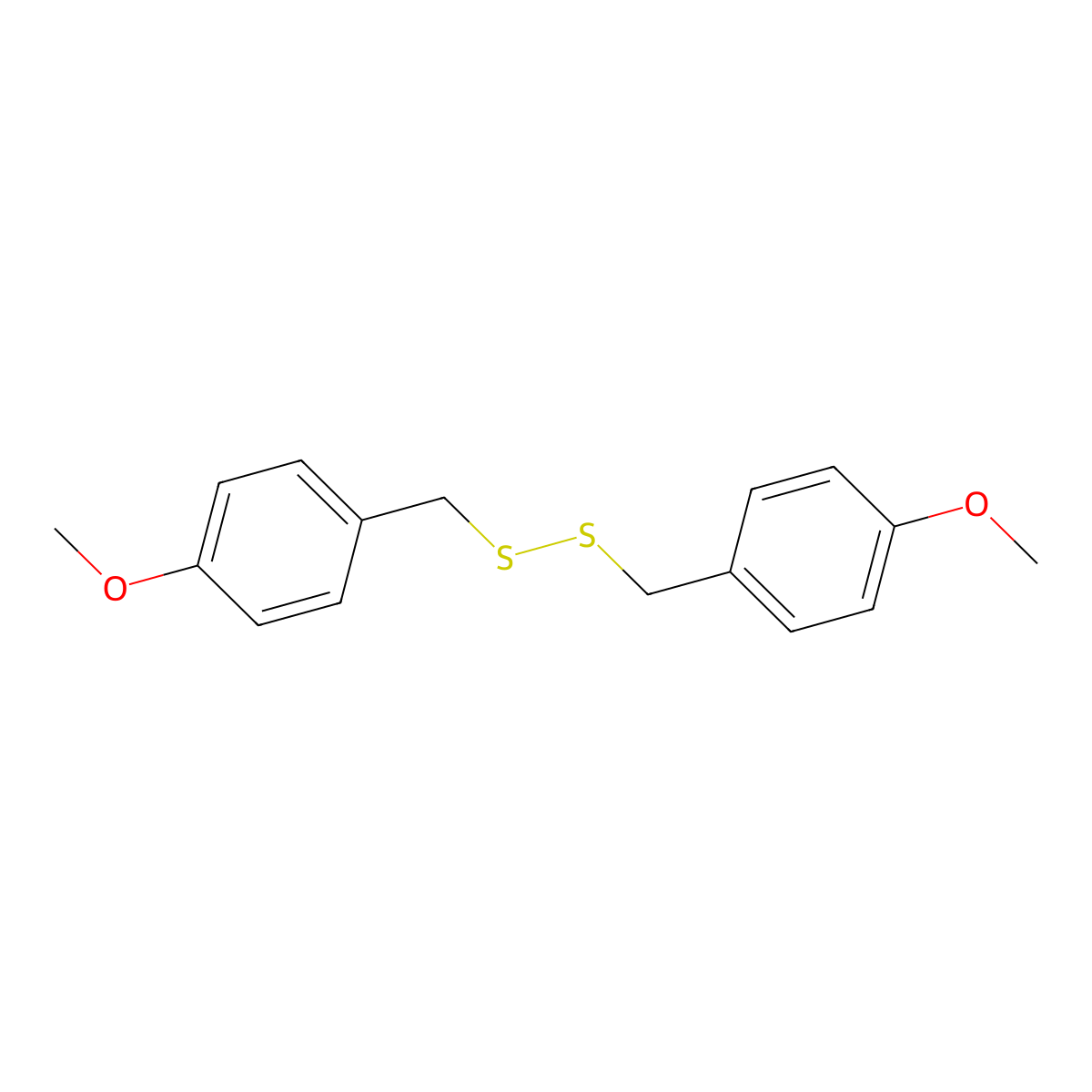1-Methoxy-4-((((4-methoxyphenyl)methyl)disulfanyl)methyl)benzene molecular structure, CAS 17004-42-1