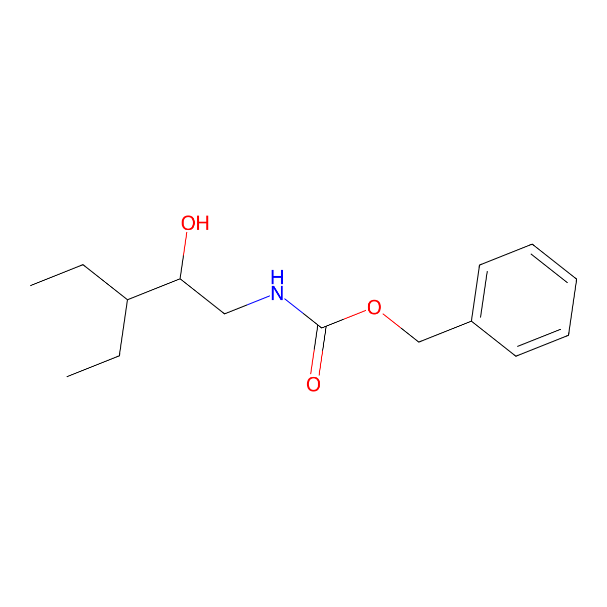 benzyl N-(3-ethyl-2-hydroxypentyl)carbamate molecular structure, CAS 1700405-78-2