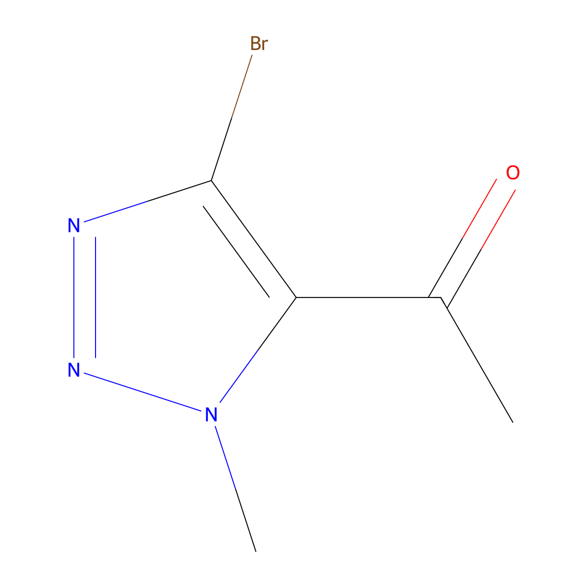 1-(4-bromo-1-methyl-1H-1,2,3-triazol-5-yl)ethan-1-one molecular structure, CAS 1700431-62-4