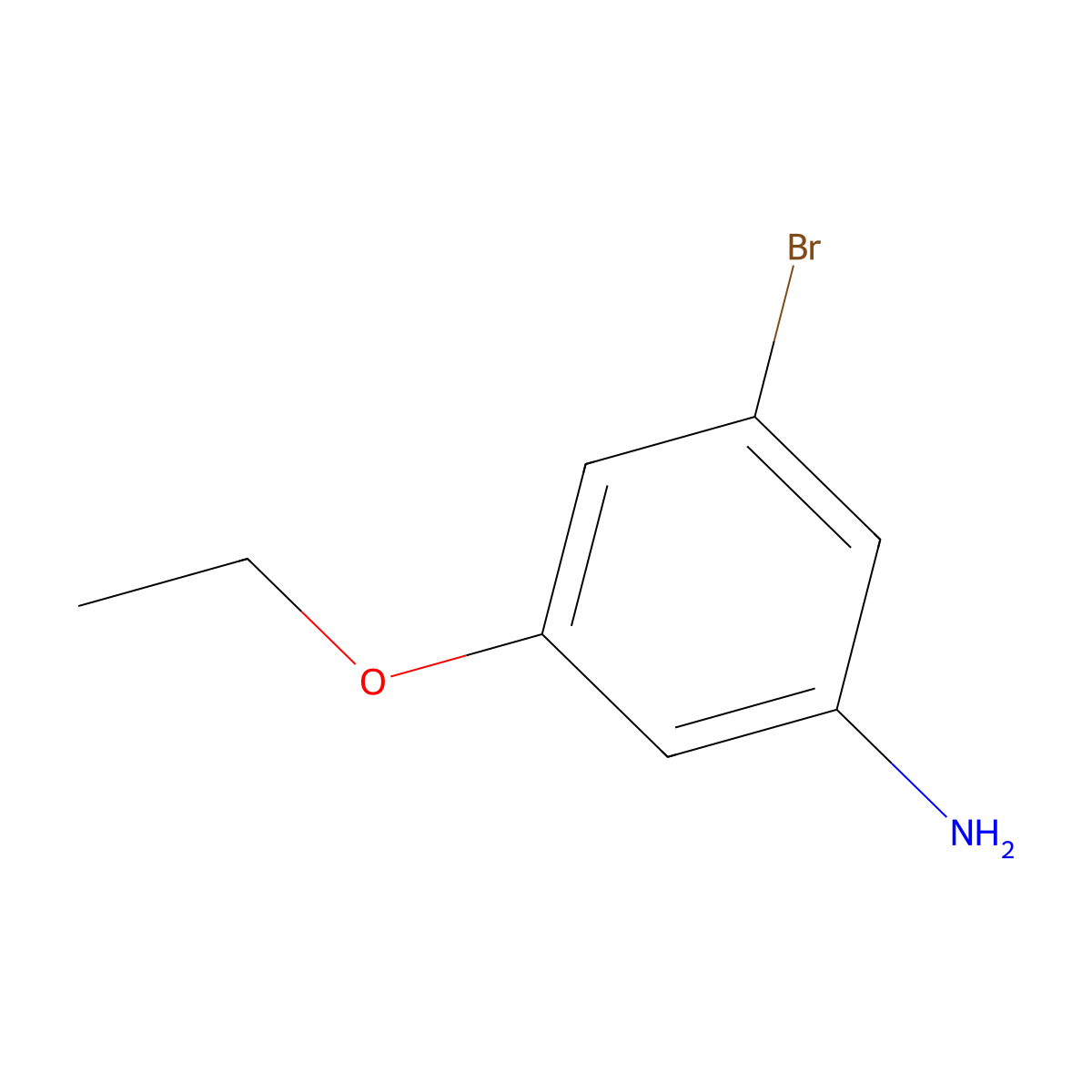 3-Bromo-5-ethoxyaniline molecular structure, CAS 1700433-19-7