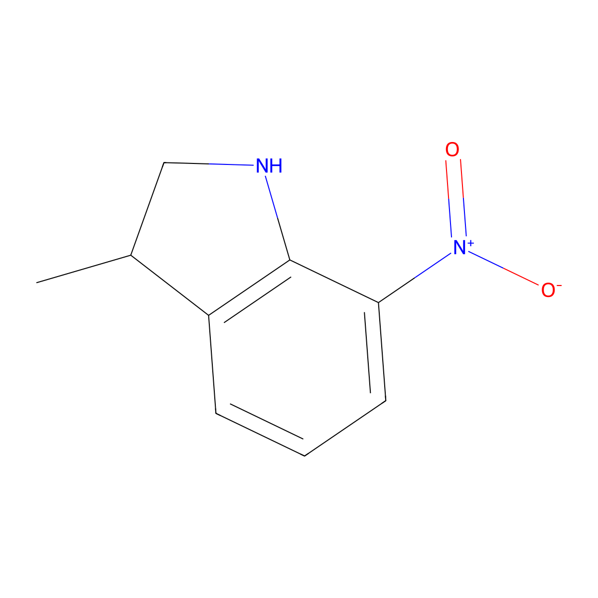 3-Methyl-7-nitro-indoline molecular structure, CAS 1700435-61-5