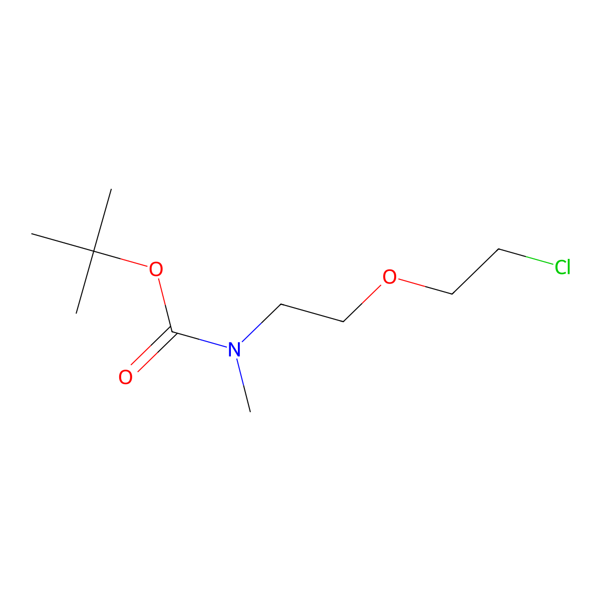 tert-butyl N-[2-(2-chloroethoxy)ethyl]-N-methylcarbamate molecular structure, CAS 1700450-95-8