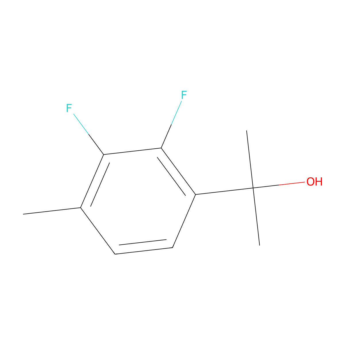 2,3-Difluoro-alpha,alpha,4-trimethylbenZenemethanol molecular structure, CAS 1700474-78-7