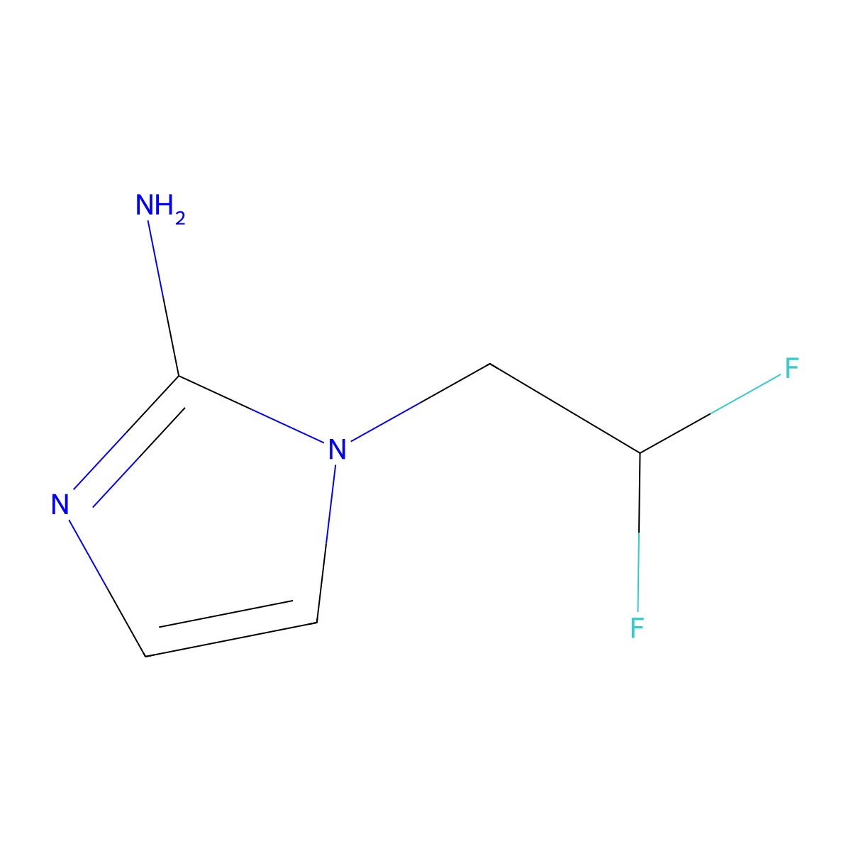 1-(2,2-difluoroethyl)-1H-imidazol-2-amine molecular structure, CAS 1700491-28-6