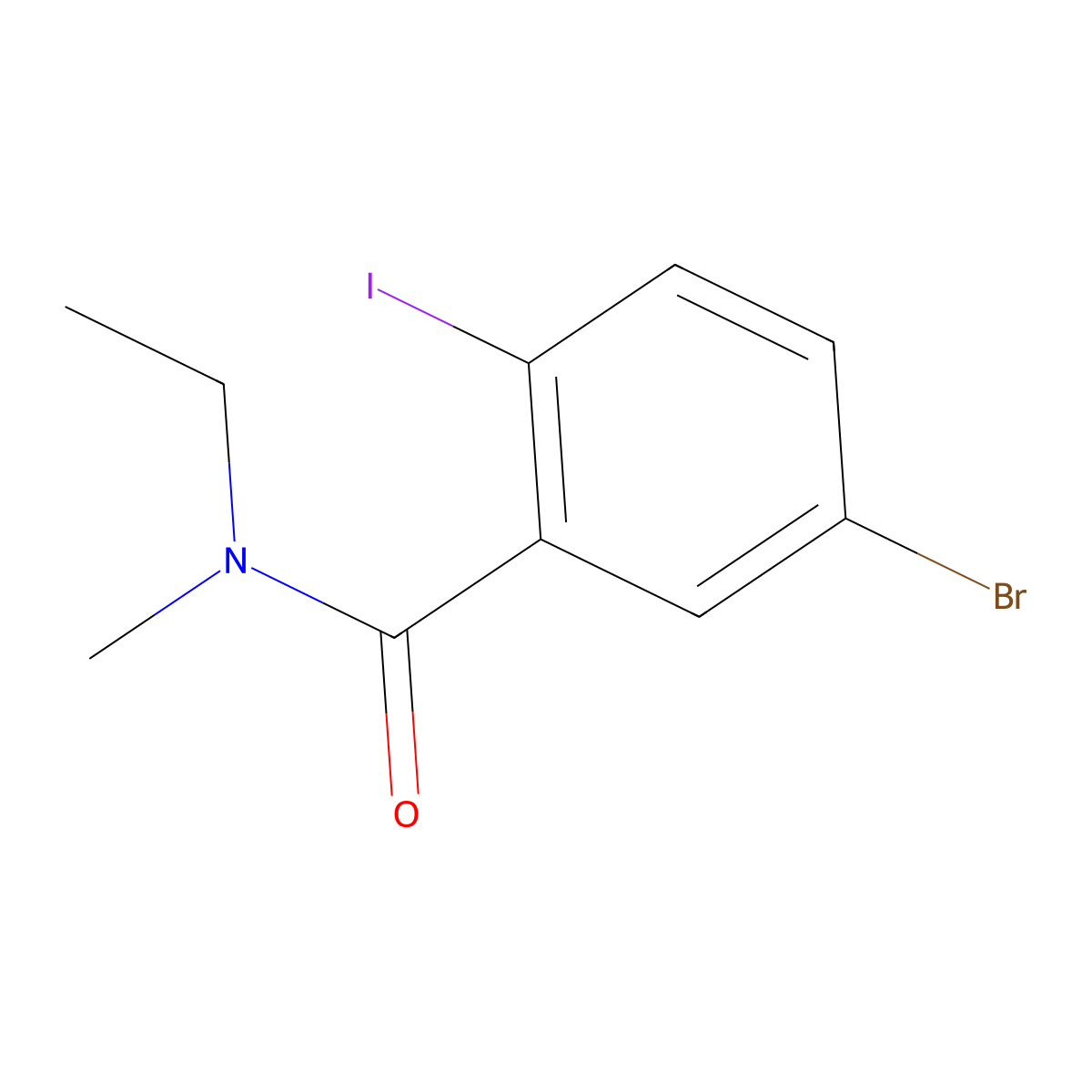 5-Bromo-N-ethyl-2-iodo-N-methylbenzamide molecular structure, CAS 1700511-18-7