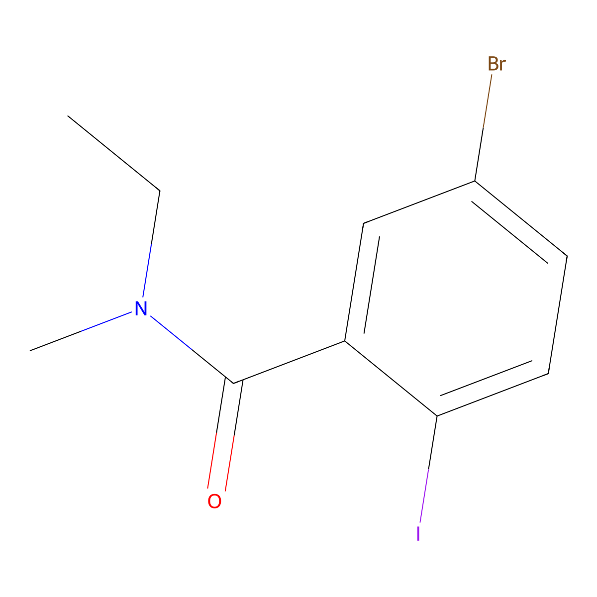 5-Bromo-N-ethyl-2-iodo-N-methylbenzamide molecular structure, CAS 1700511-18-7