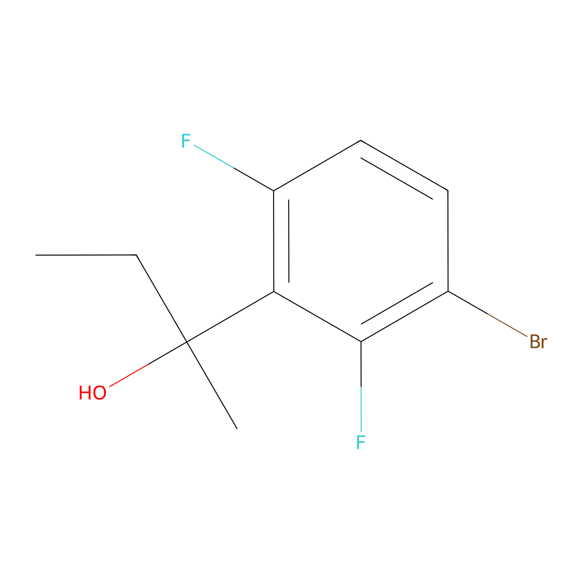 2-(3-Bromo-2,6-difluorophenyl)butan-2-ol molecular structure, CAS 1700518-53-1