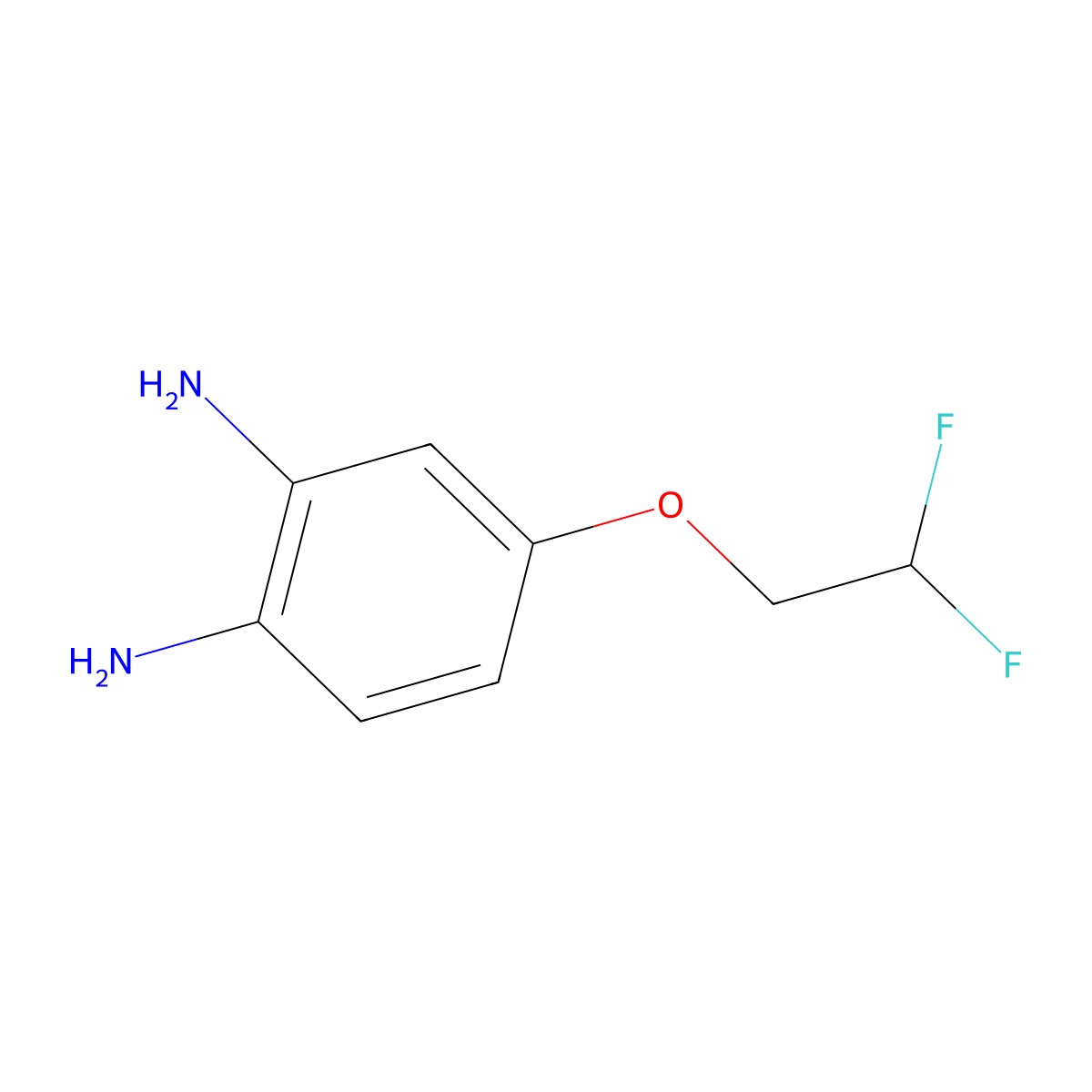 4-(2,2-Difluoroethoxy)benzene-1,2-diamine molecular structure, CAS 1700520-50-8
