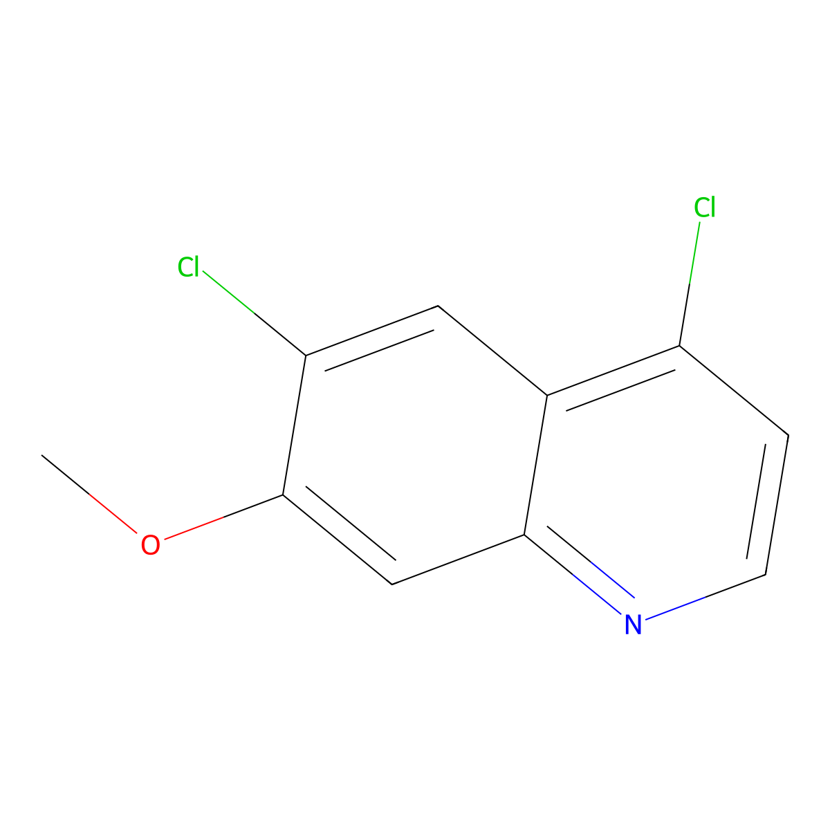 4,6-Dichloro-7-methoxyquinoline molecular structure, CAS 1700528-53-5