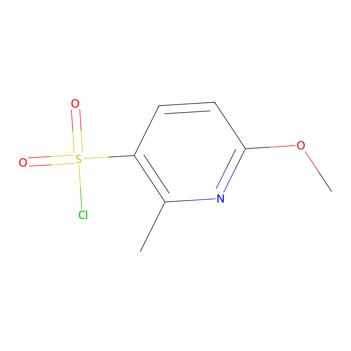 6-Methoxy-2-methylpyridine-3-sulfonyl chloride molecular structure, CAS 1700543-27-6
