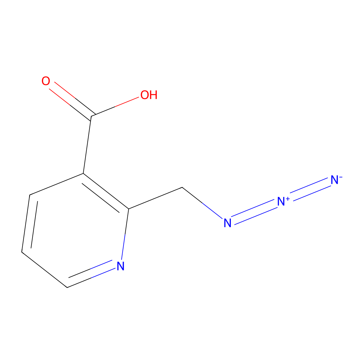 2-(Azidomethyl)nicotinic acid molecular structure, CAS 1700604-18-7