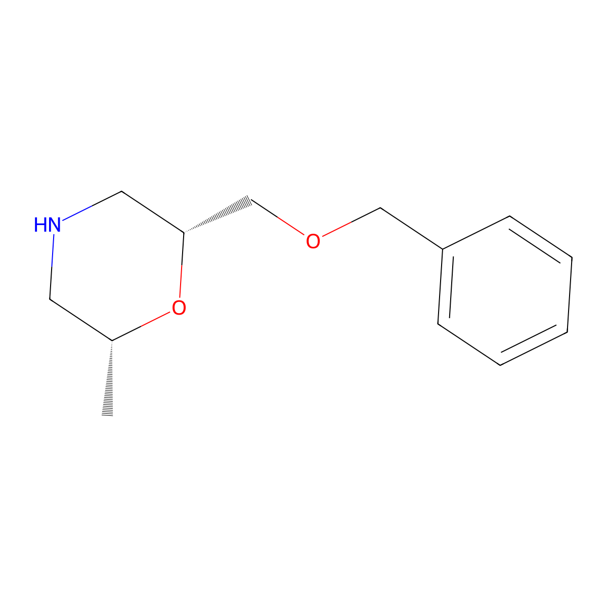 (2R,6R)-2-((benzyloxy)methyl)-6-methylmorpholine molecular structure, CAS 1700609-28-4