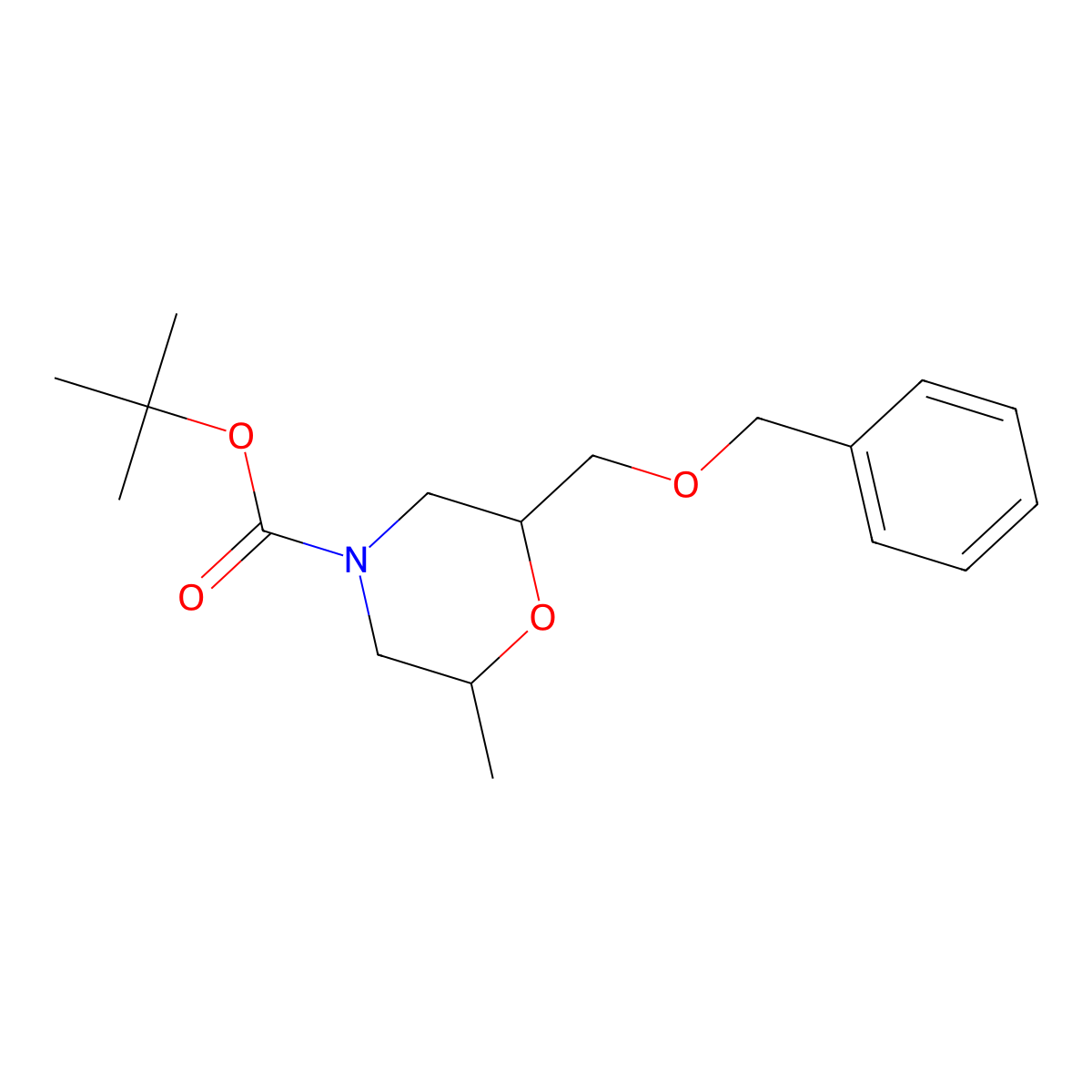 tert-Butyl (2R,6R)-2-((benzyloxy)methyl)-6-methylmorpholine-4-carboxylate molecular structure, CAS 1700609-37-5