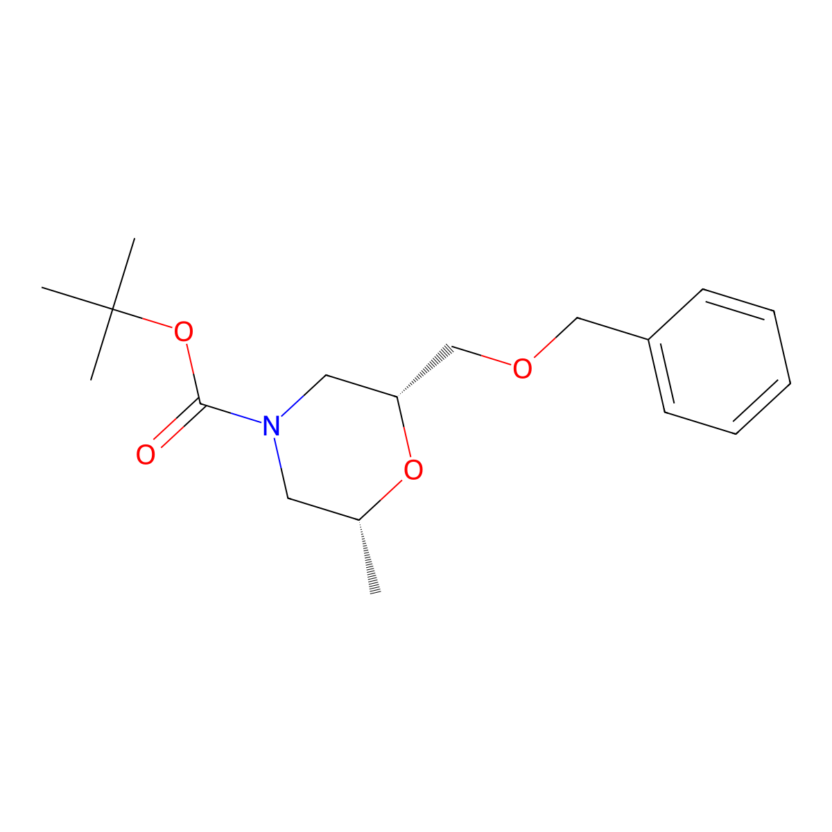tert-Butyl (2R,6R)-2-((benzyloxy)methyl)-6-methylmorpholine-4-carboxylate molecular structure, CAS 1700609-37-5