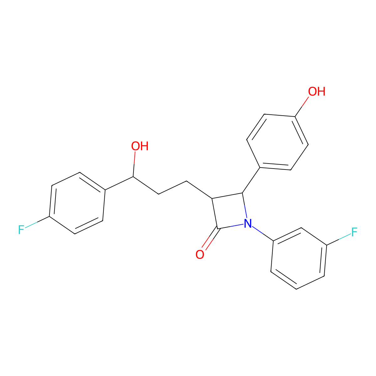 Ezetimibe 3-Fluoro Impurity molecular structure, CAS 1700622-06-5