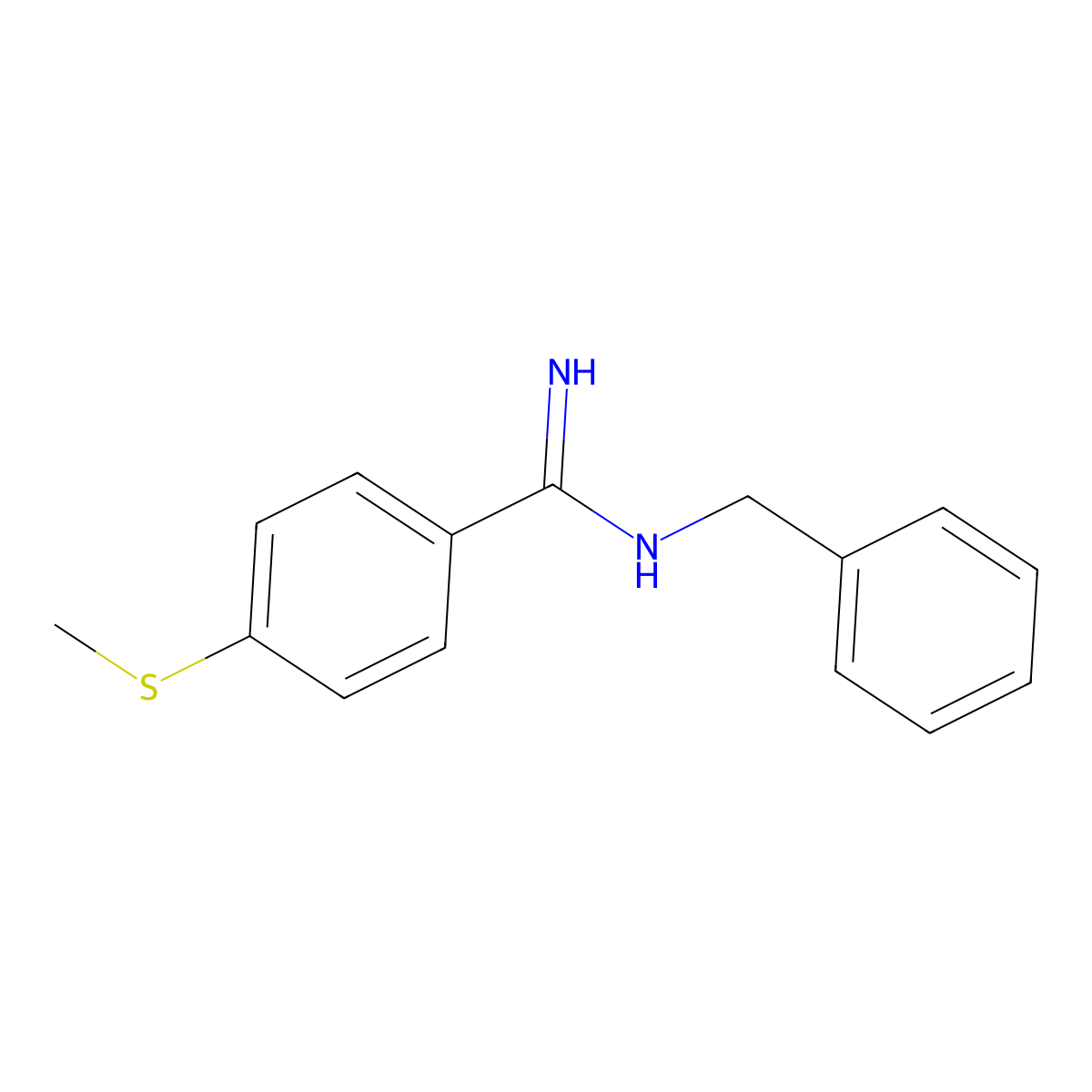 N-Benzyl-4-(methylthio)benzimidamide molecular structure, CAS 1700624-69-6