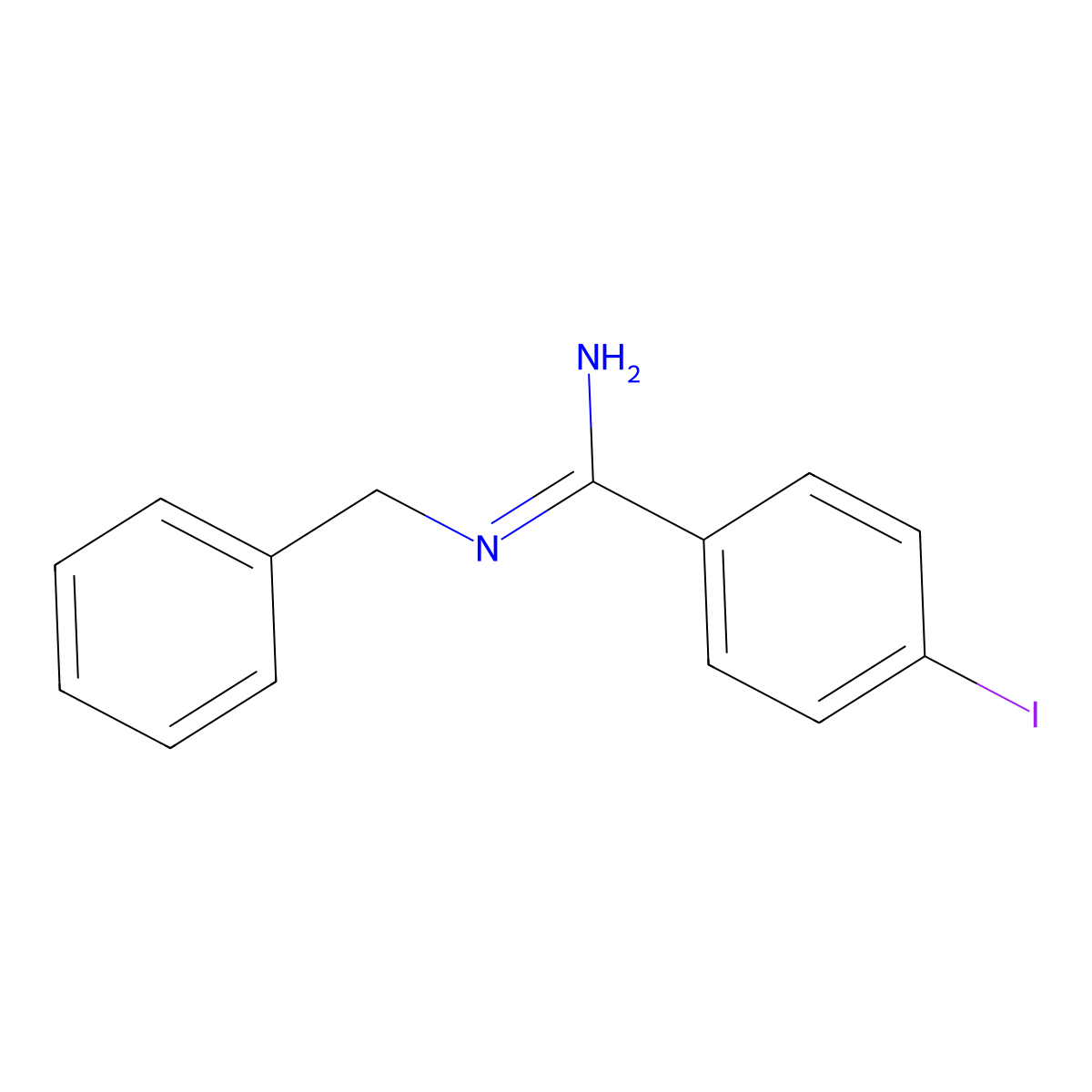 N-Benzyl-4-iodobenzenecarboximidamide molecular structure, CAS 1700624-72-1