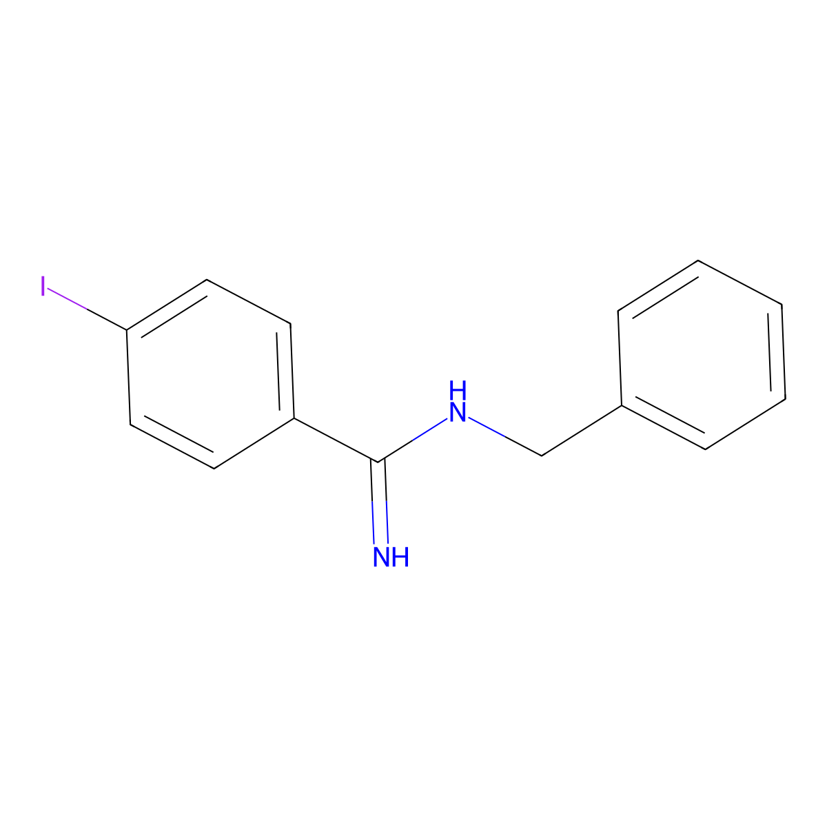 N-Benzyl-4-iodobenzenecarboximidamide molecular structure, CAS 1700624-72-1