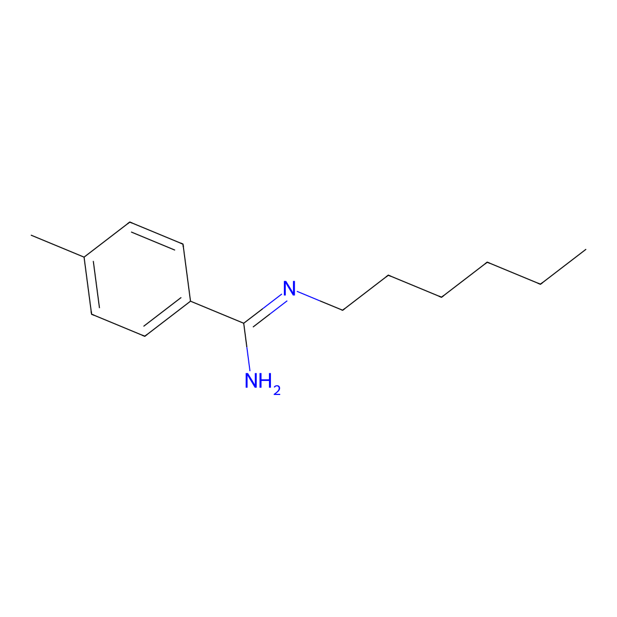 N-Hexyl-4-methylbenzenecarboximidamide molecular structure, CAS 1700624-74-3