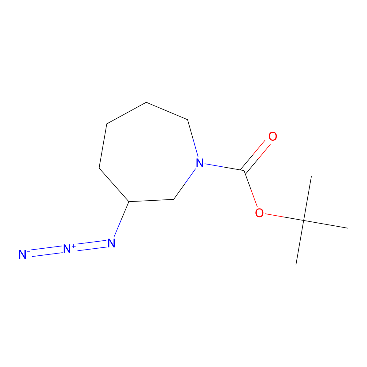 Tert-butyl 3-azidoazepane-1-carboxylate molecular structure, CAS 1700625-13-3