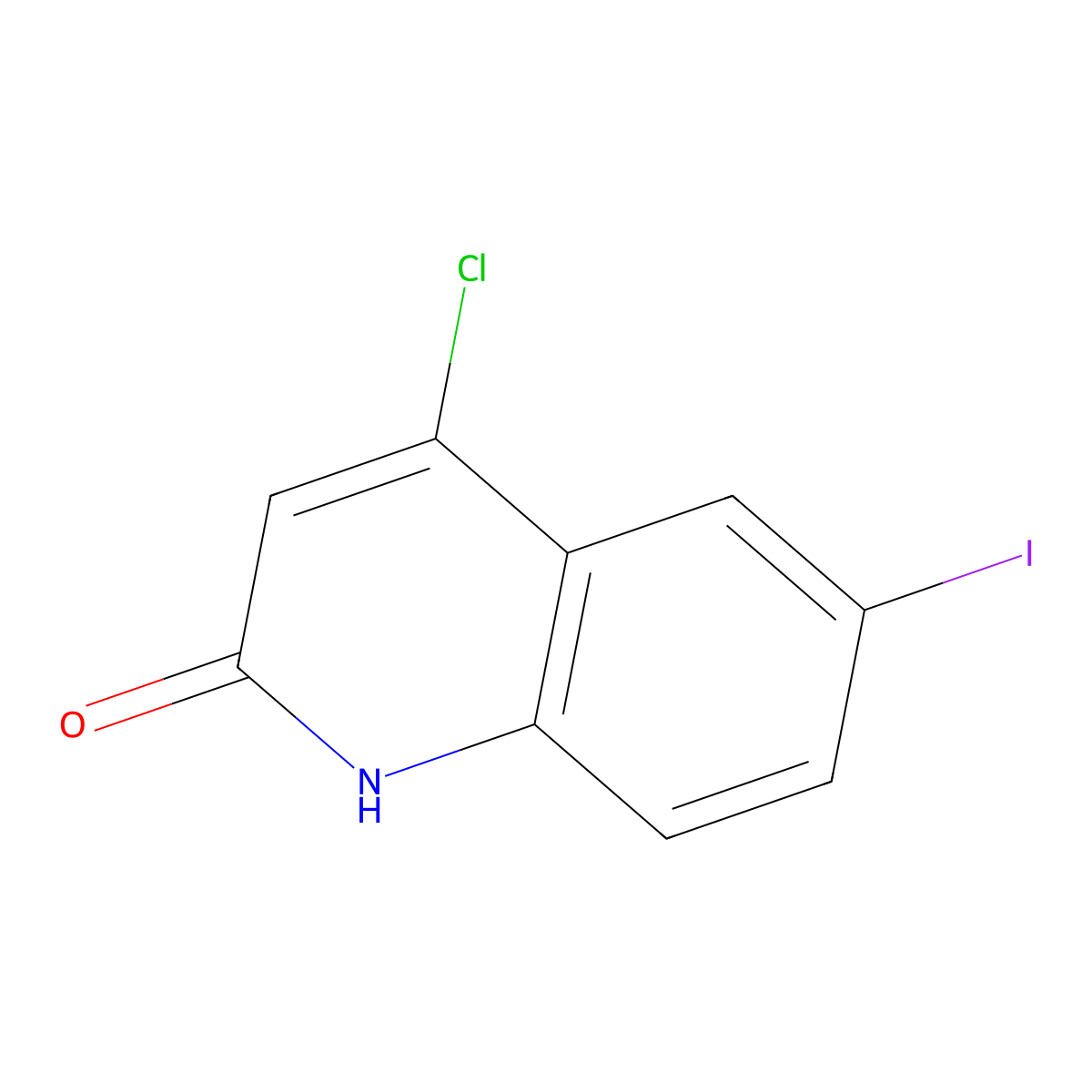 4-Chloro-6-iodoquinolin-2(1H)-one molecular structure, CAS 1700637-32-6