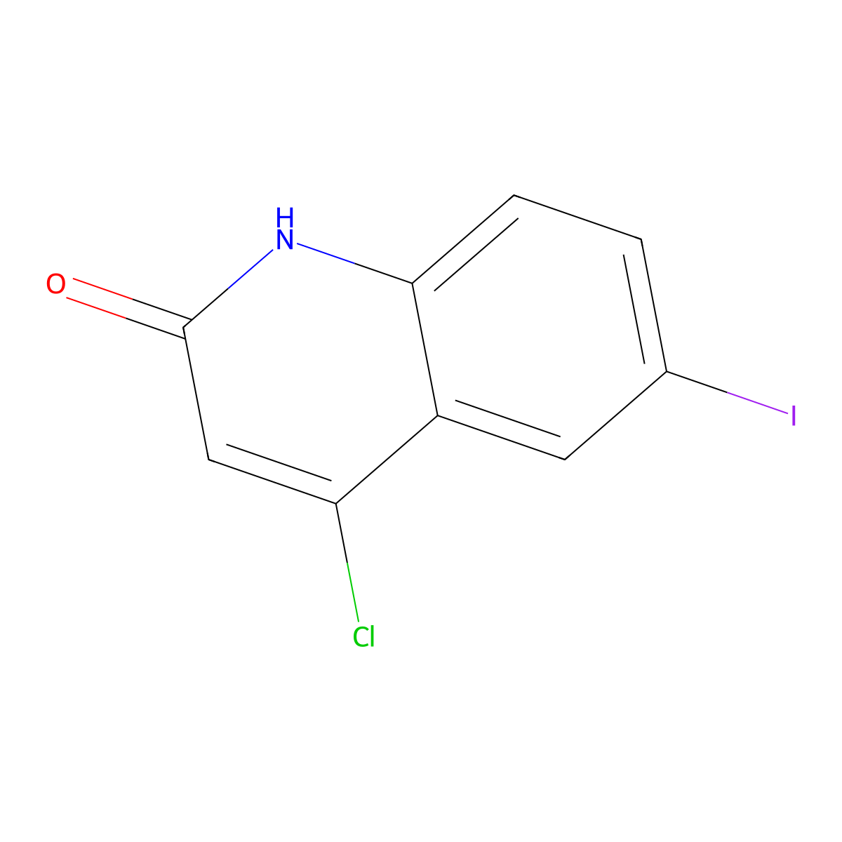 4-Chloro-6-iodoquinolin-2(1H)-one molecular structure, CAS 1700637-32-6