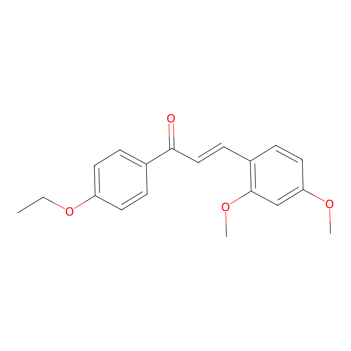 (2E)-3-(2,4-Dimethoxyphenyl)-1-(4-ethoxyphenyl)prop-2-en-1-one molecular structure, CAS 170088-28-5