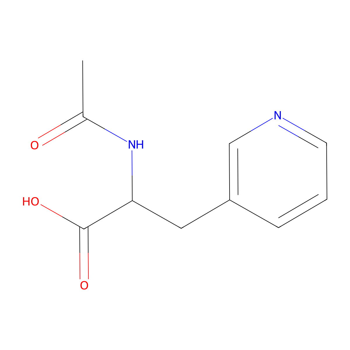 2-Acetamido-3-(pyridin-3-YL)propanoic acid molecular structure, CAS 170092-30-5