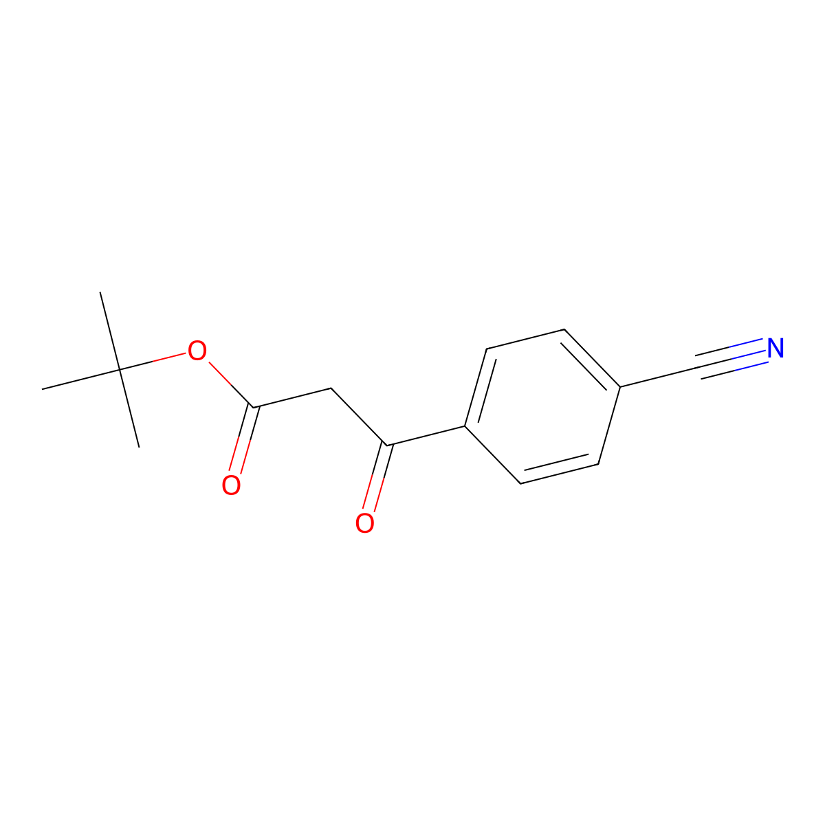 1,1-Dimethylethyl 4-cyano-|A-oxobenzenepropanoate molecular structure, CAS 170097-80-0