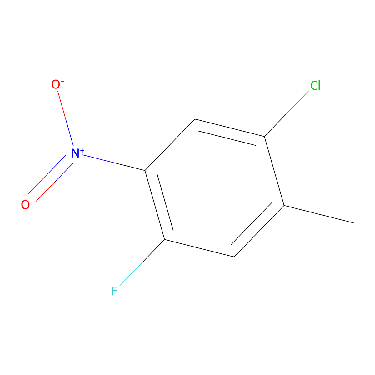1-Chloro-4-fluoro-2-methyl-5-nitrobenzene molecular structure, CAS 170098-88-1