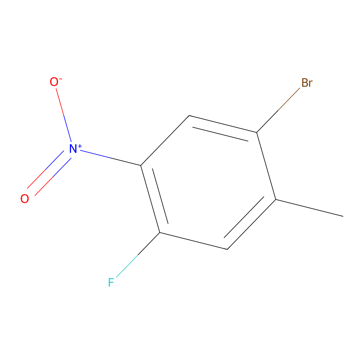 1-Bromo-4-fluoro-2-methyl-5-nitrobenzene molecular structure, CAS 170098-98-3