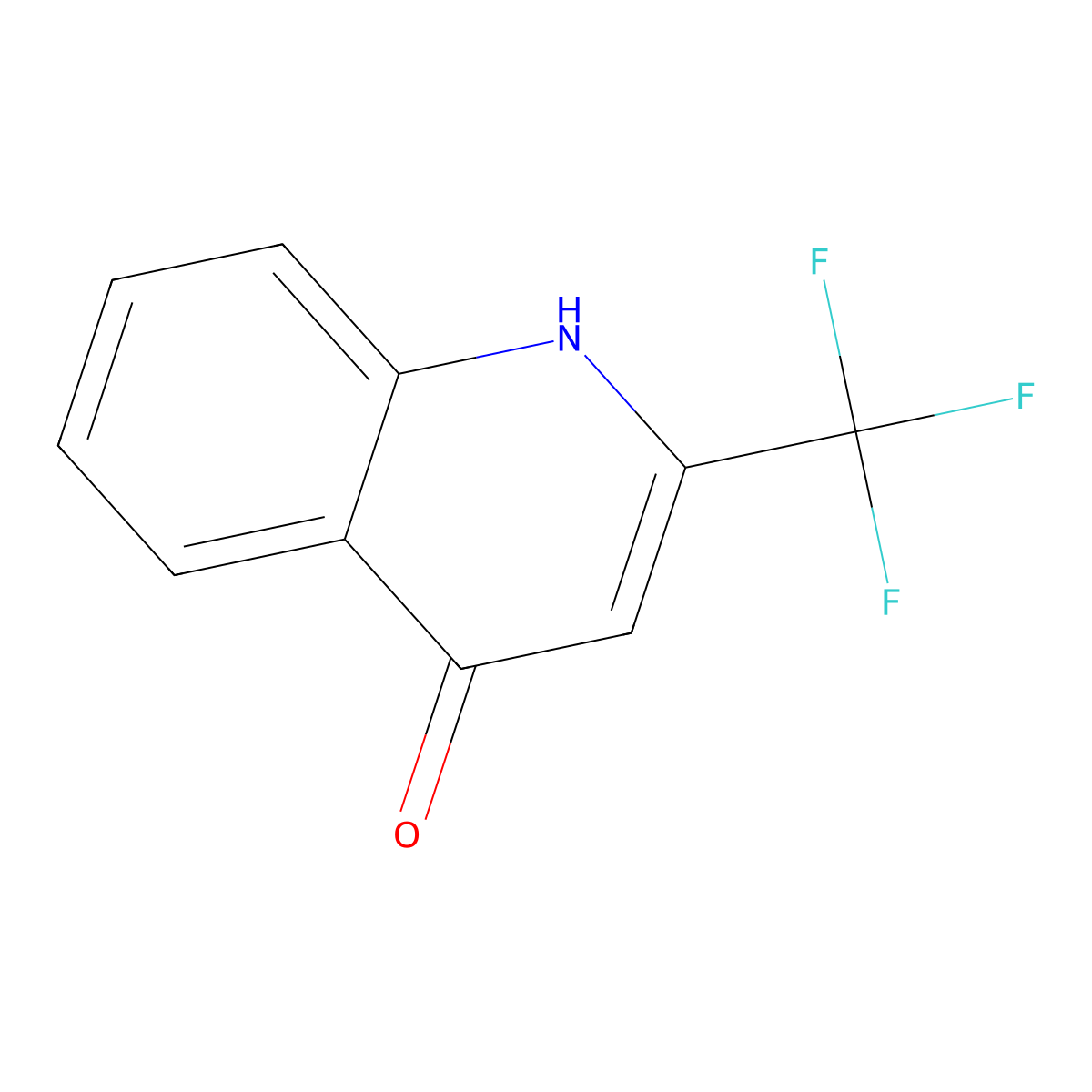 2-(Trifluoromethyl)quinolin-4-ol molecular structure, CAS 1701-18-4