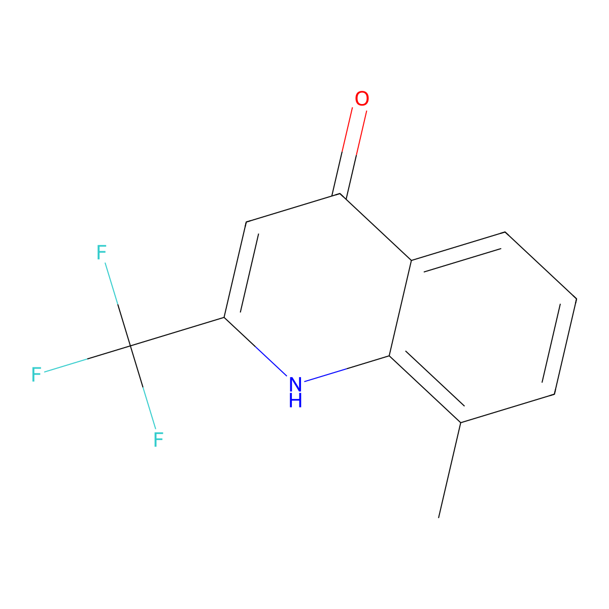 8-Methyl-2-(trifluoromethyl)-4-quinolinol molecular structure, CAS 1701-19-5